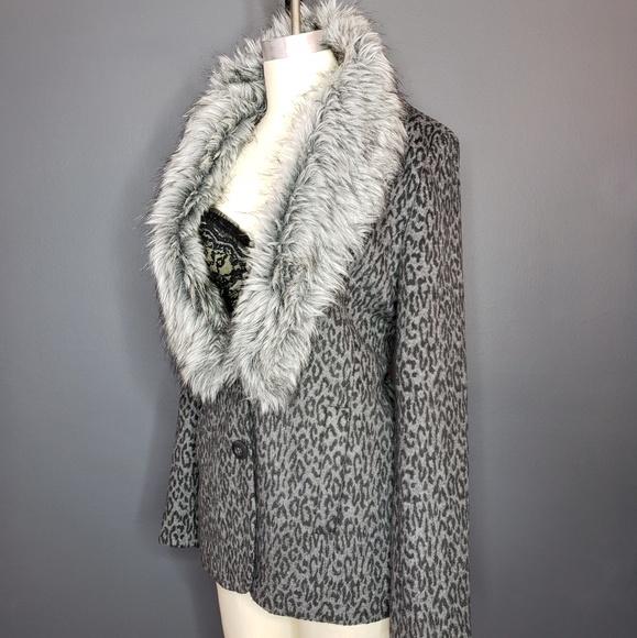 Vintage Wool Leopard Print Coat - Picture 3 of 4